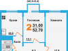 Схема квартиры в проекте "Борисоглебское-2"- #1791326423