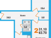 Схема квартиры в проекте "Борисоглебское-2"- #727081956