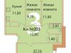 Схема квартиры в проекте "Дом у реки"- #1036452989