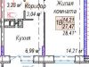 Схема квартиры в проекте "Дружный"- #1015312314