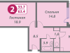 Схема квартиры в проекте "Головино"- #1284622692