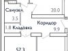 Схема квартиры в проекте "Истомкино парк"- #1723282365