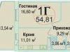 Схема квартиры в проекте "Кировский"- #1598936095