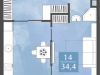 Схема квартиры в проекте "Лофт-квартал Aerolofts (Аэролофтс)"- #884032774