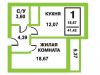 Схема квартиры в проекте "Родники"- #206317042