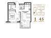 Схема квартиры в проекте "Штат 18"- #1756874077