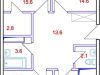Схема квартиры в проекте "Успенский"- #1389714536