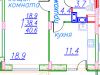 Схема квартиры в проекте "в пос. Большевик"- #792664612