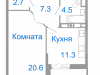 Схема квартиры в проекте "Весна"- #594946738