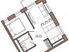 Схема квартиры в проекте "Янтарь Apartments"- #2003318642