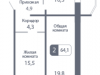Схема квартиры в проекте "Жилой микрорайон Первый Зеленоградский"- #664482762
